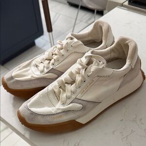 Sam Edelman White and Cream Sneakers